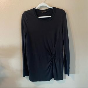 Athleta Black Nirvana Twist Front Sweatshirt Size Small